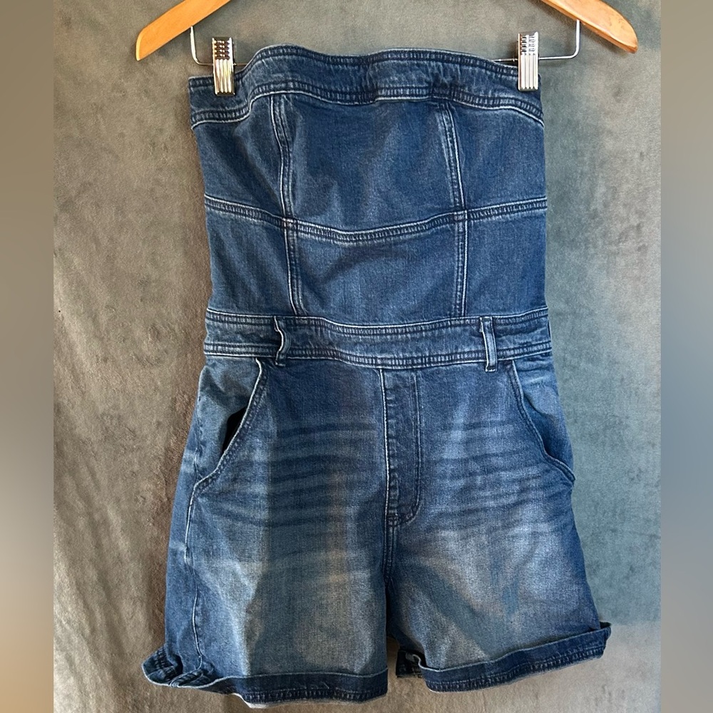 American Eagle Outfitters Dark Blue Denim Top